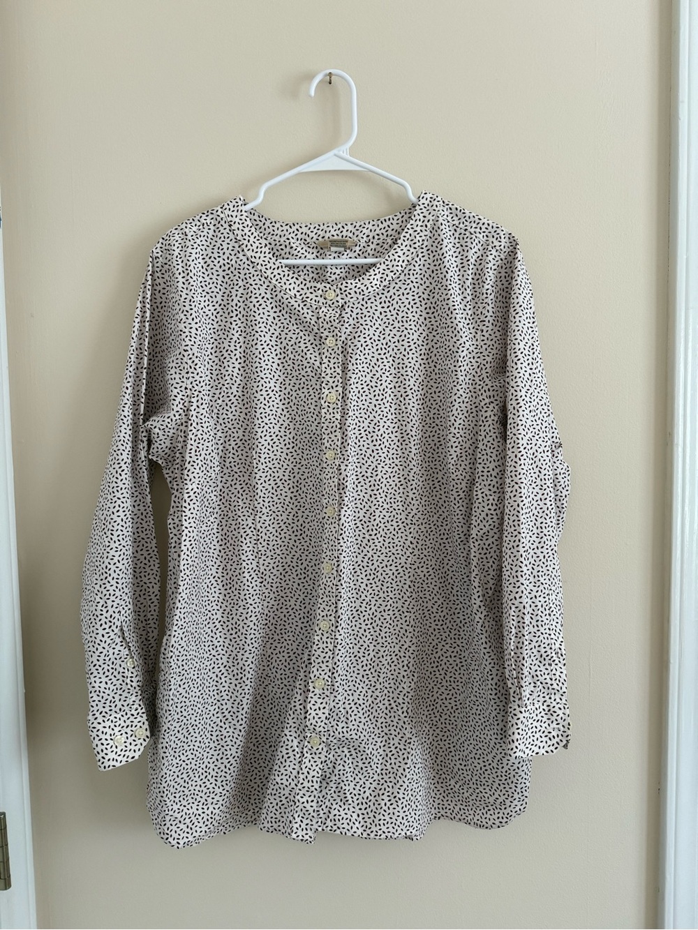 Duluth Trading Womens 1X WrinkleFighter Tunic Shirt Smock Studio Art Gardening